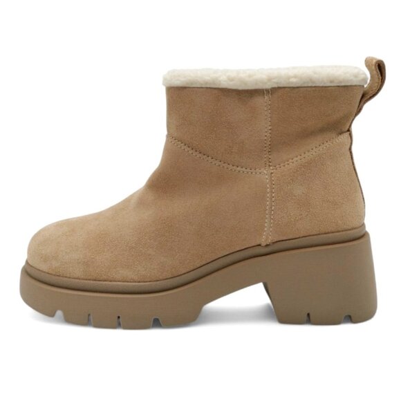 Steve Madden Women's Size 8 Sand Hatcher Sherpa Lined Block Heel Ankle Booties - Picture 5 of 12